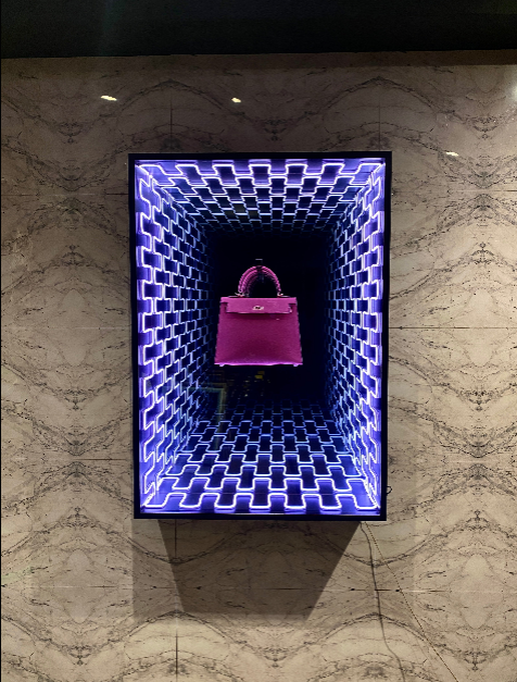 Neon Wall Art – Handbag Infinity Display