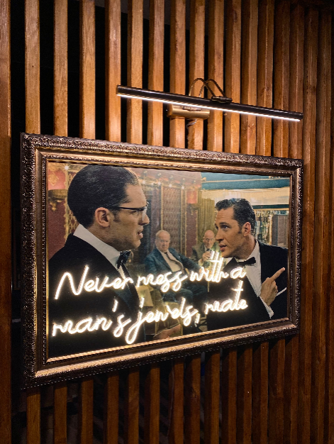 Neon Wall Art – “Never Mess with a Man’s Jewels, Mate” (Legend Edition)