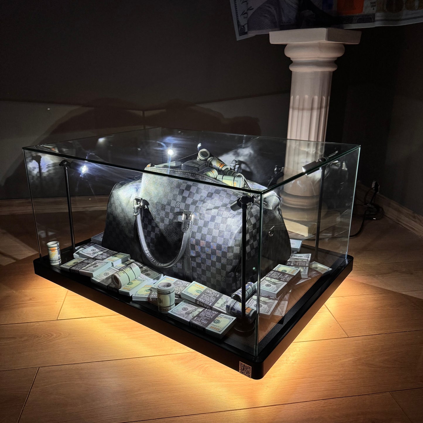 Million Dollars Luxury Glass Display Table Bag – Handmade Art Piece