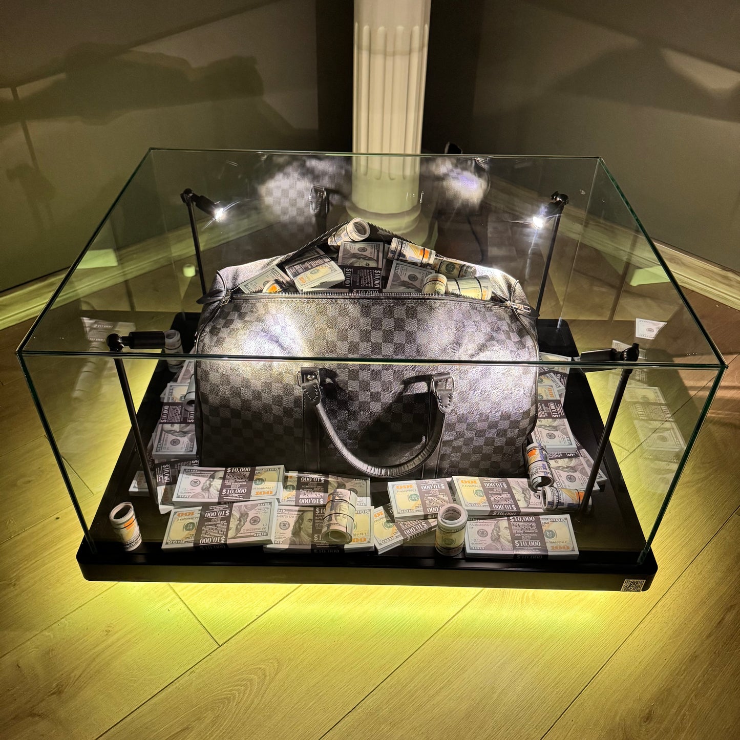 Million Dollars Luxury Glass Display Table Bag – Handmade Art Piece