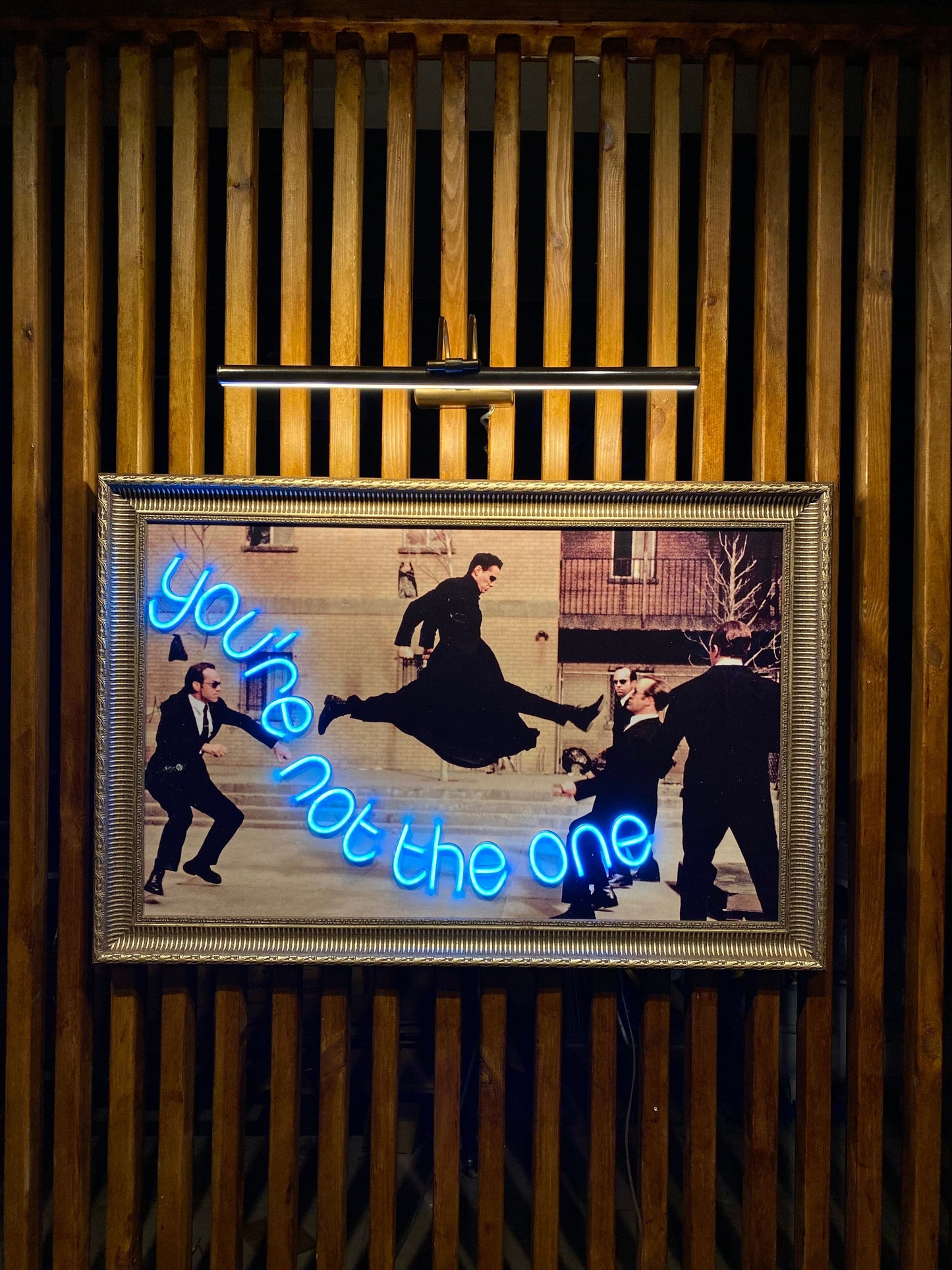 Neon Wall Art – “You’re Not the One” (Matrix Fight Scene Edition)