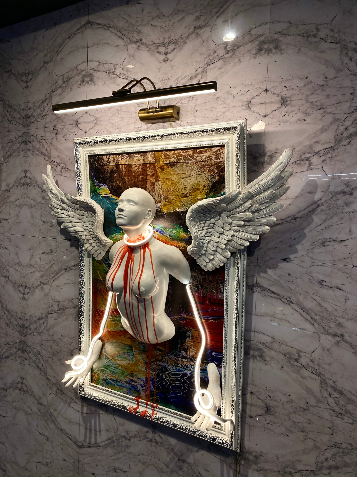 Neon Wall Sculpture – Fallen Angel
