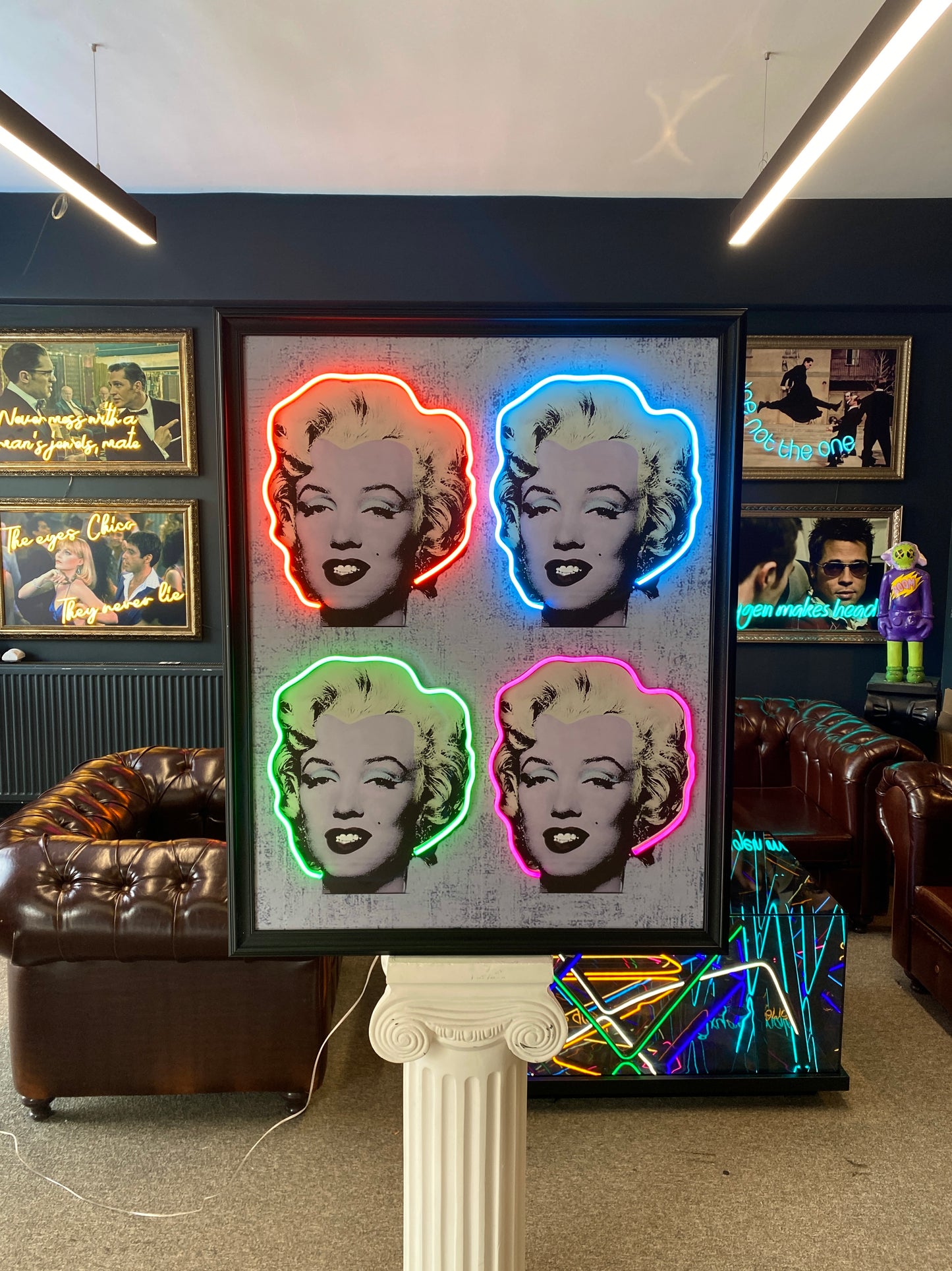 Neon Wall Art – Pop Art Marilyn Quad