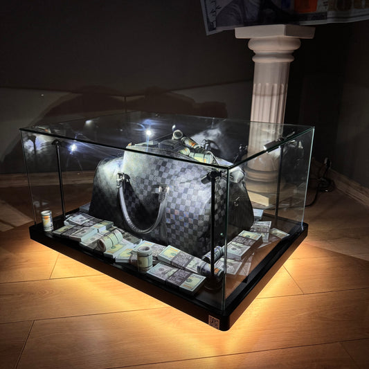 Million Dollars Luxury Glass Display Table Bag  – Handmade Art Piece