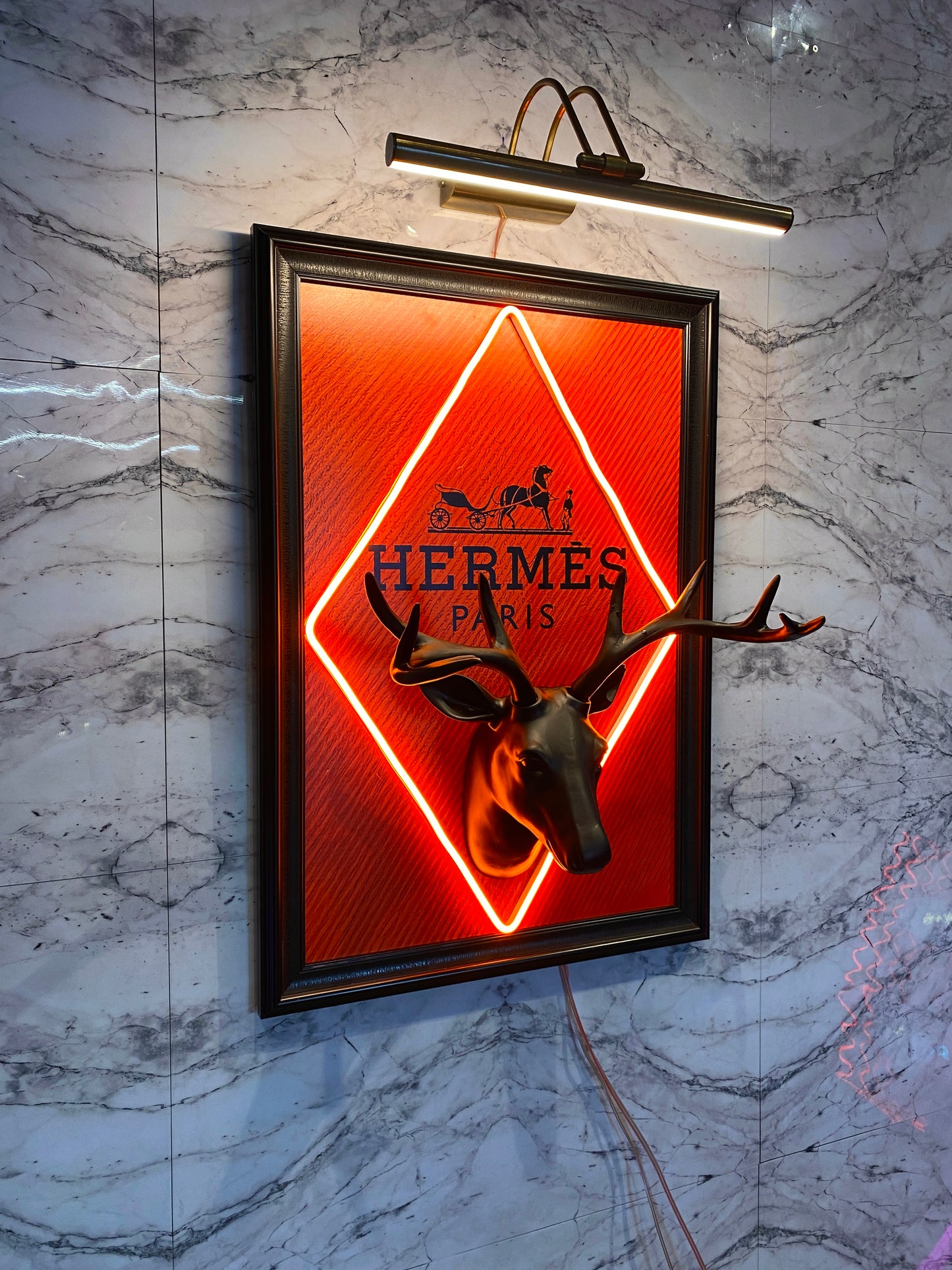 Neon Wall Art – Hermès Paris Antelope