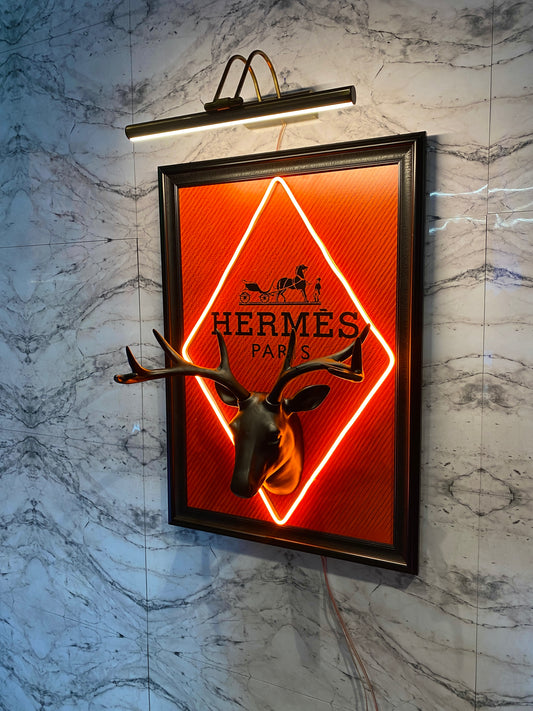 Neon Wall Art – Hermès Paris Antelope