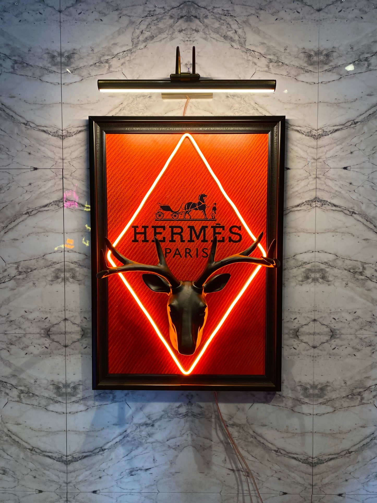 Neon Wall Art – Hermès Paris Antelope