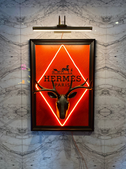 Neon Wall Art – Hermès Paris Antelope