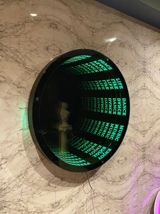 Infinity Mirror Art – Tunnel of Words