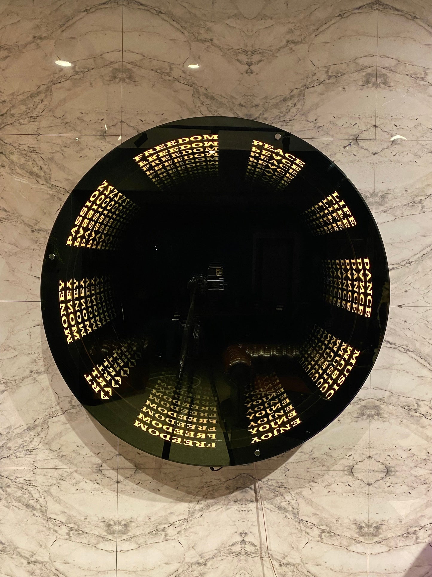Infinity Mirror Art – Tunnel of Words