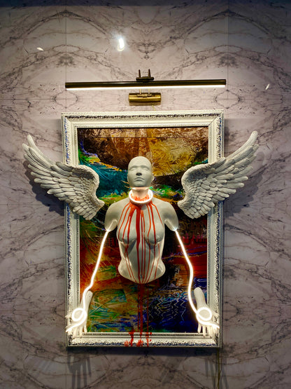 Neon Wall Sculpture – Fallen Angel