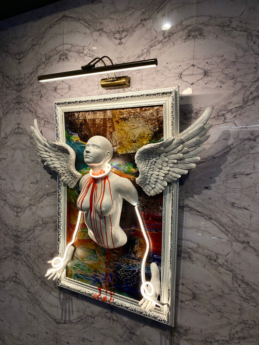 Neon Wall Sculpture – Fallen Angel