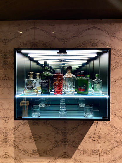 Infinity Mirror Liquor Shelf – LED Bar Display