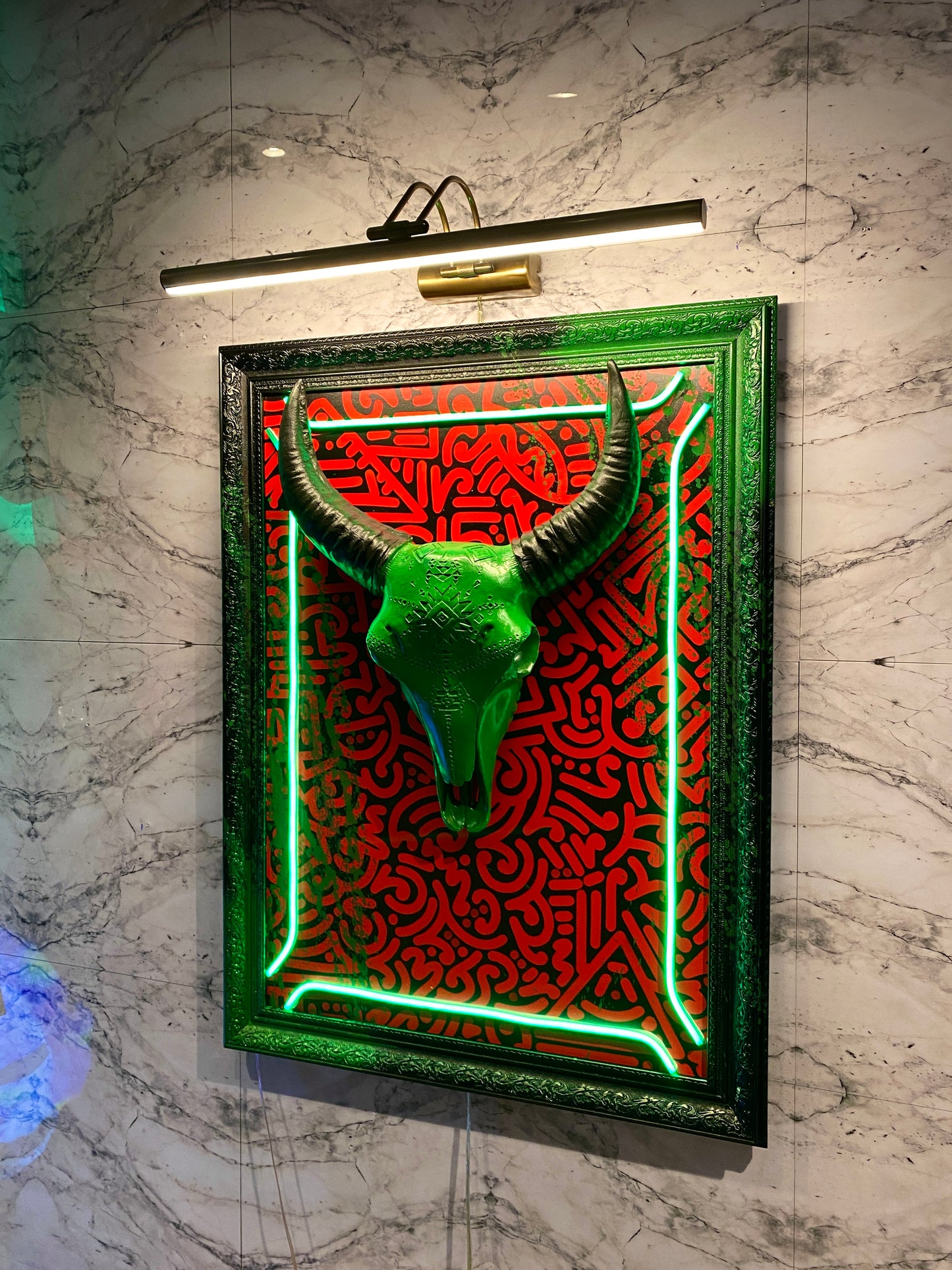 Neon Wall Art – Bull Skull Sculptures