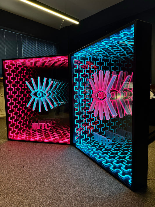 Neon Infinity Box – Dual Eye Portal