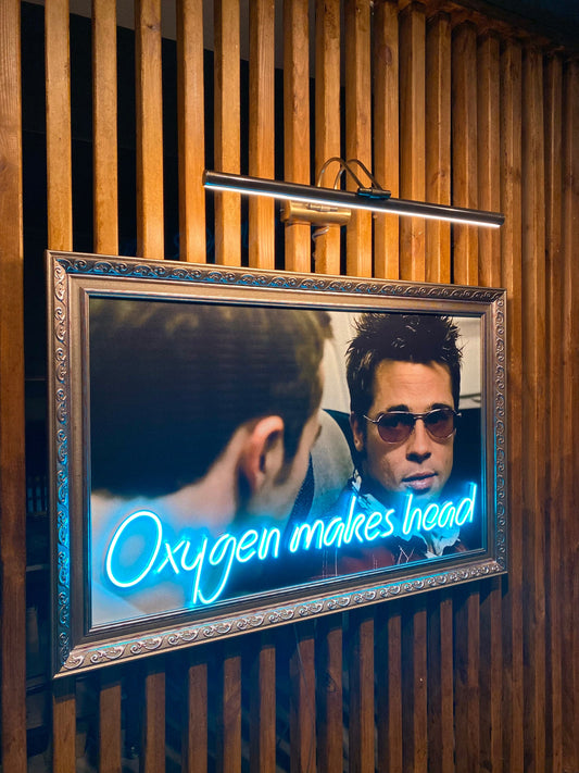 Neon Wall Art – “Oxygen Makes Head” (Fight Club Edition)